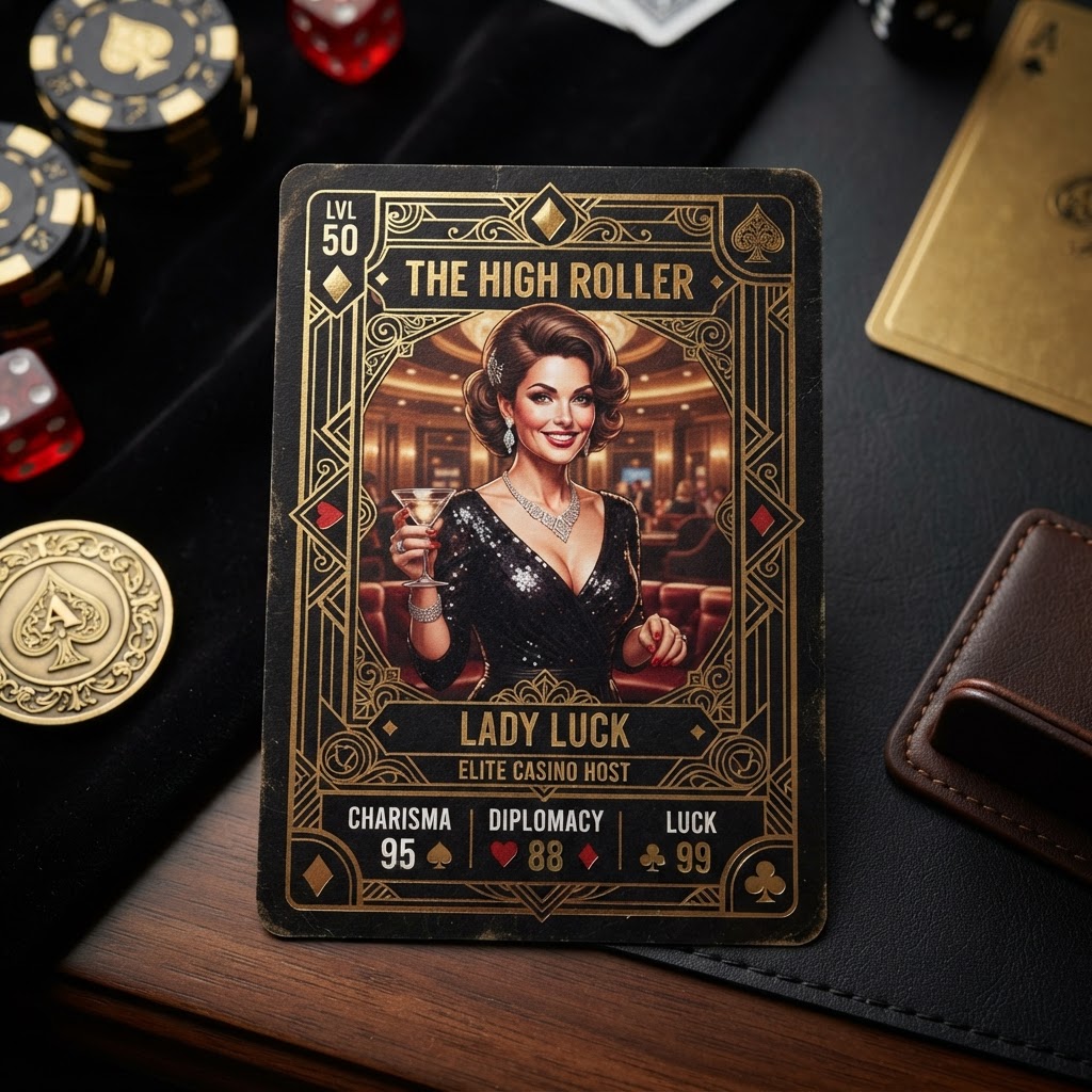 Casino trading card