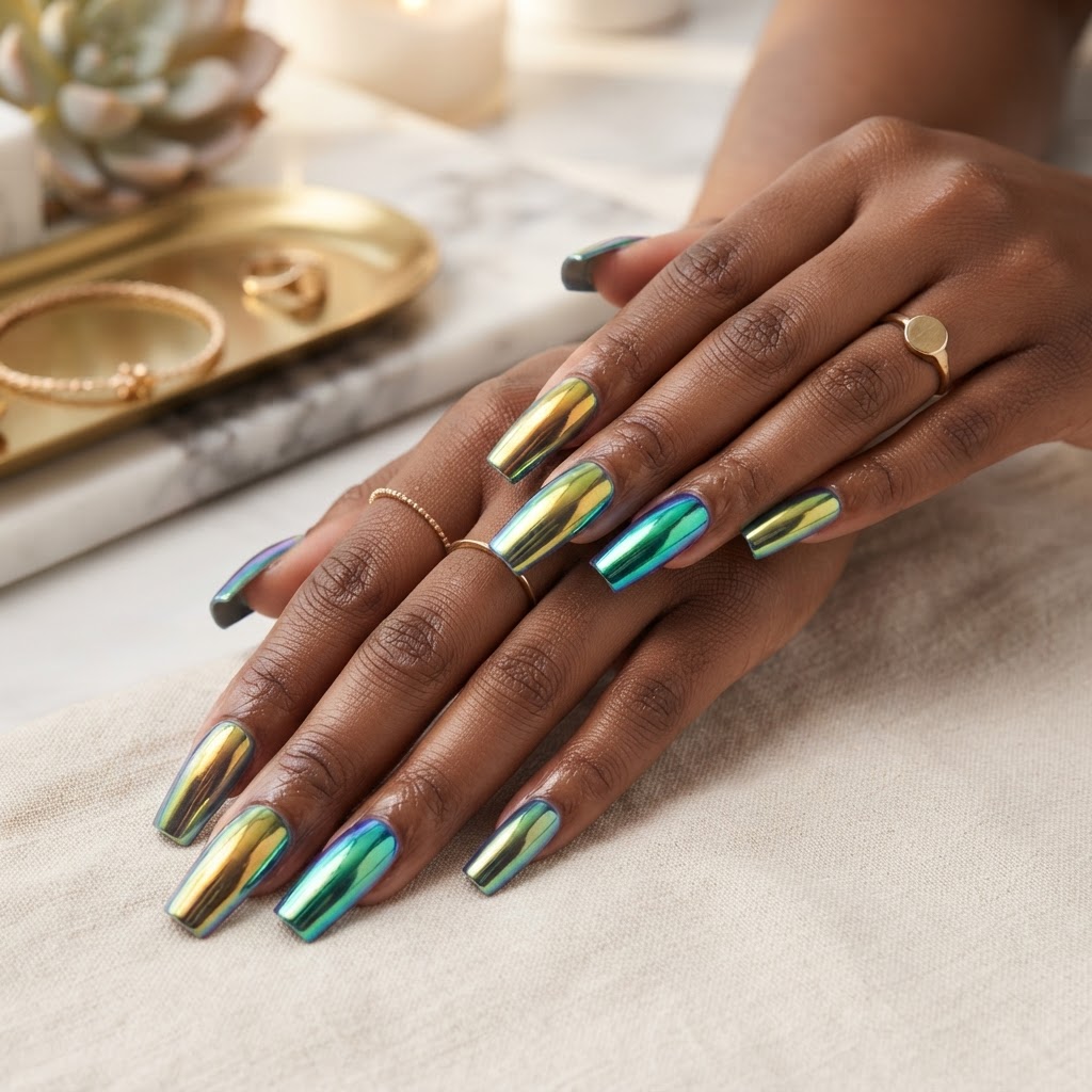 Tropical Chrome Press-Ons