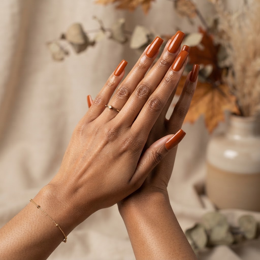 Burnt Orange Press-Ons
