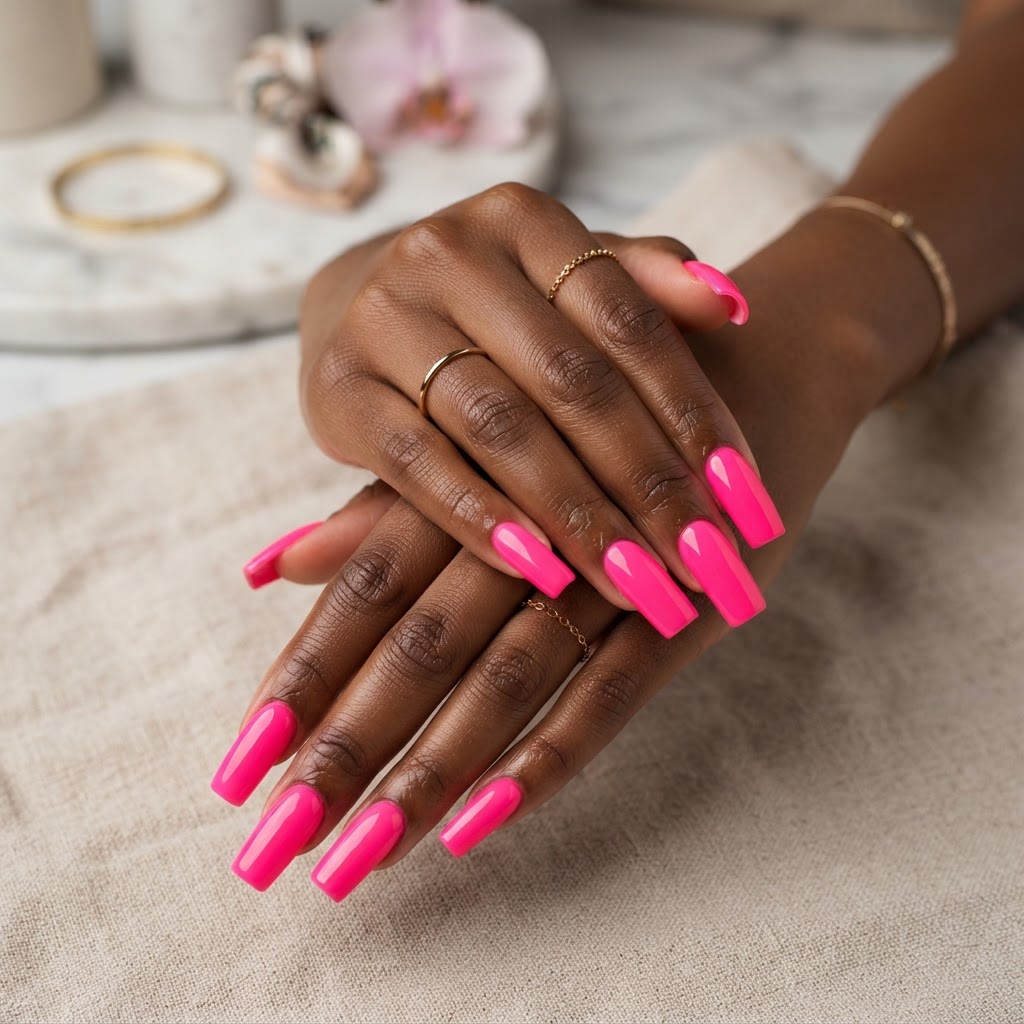 Neon Hot Pink Gel Polish