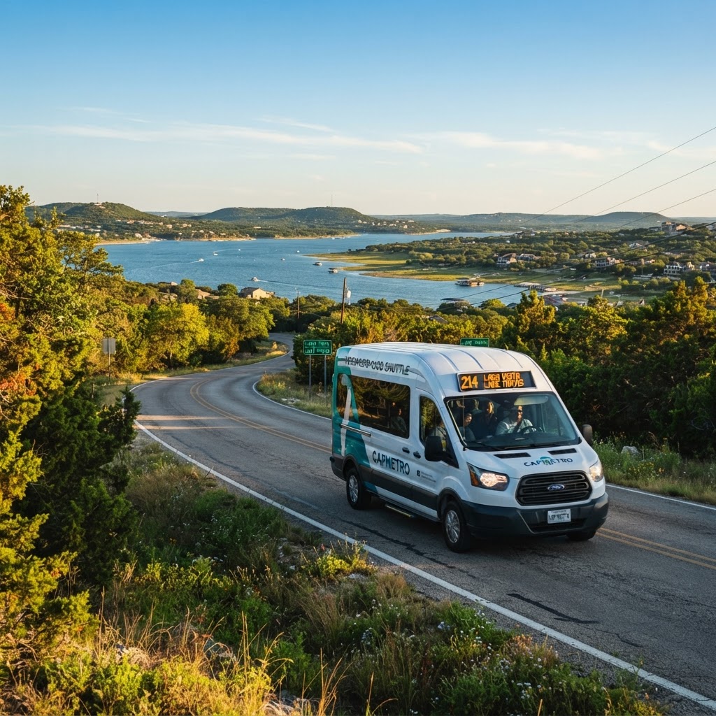 CapMetro Pickup shuttle in Lago Vista near Lake Travis