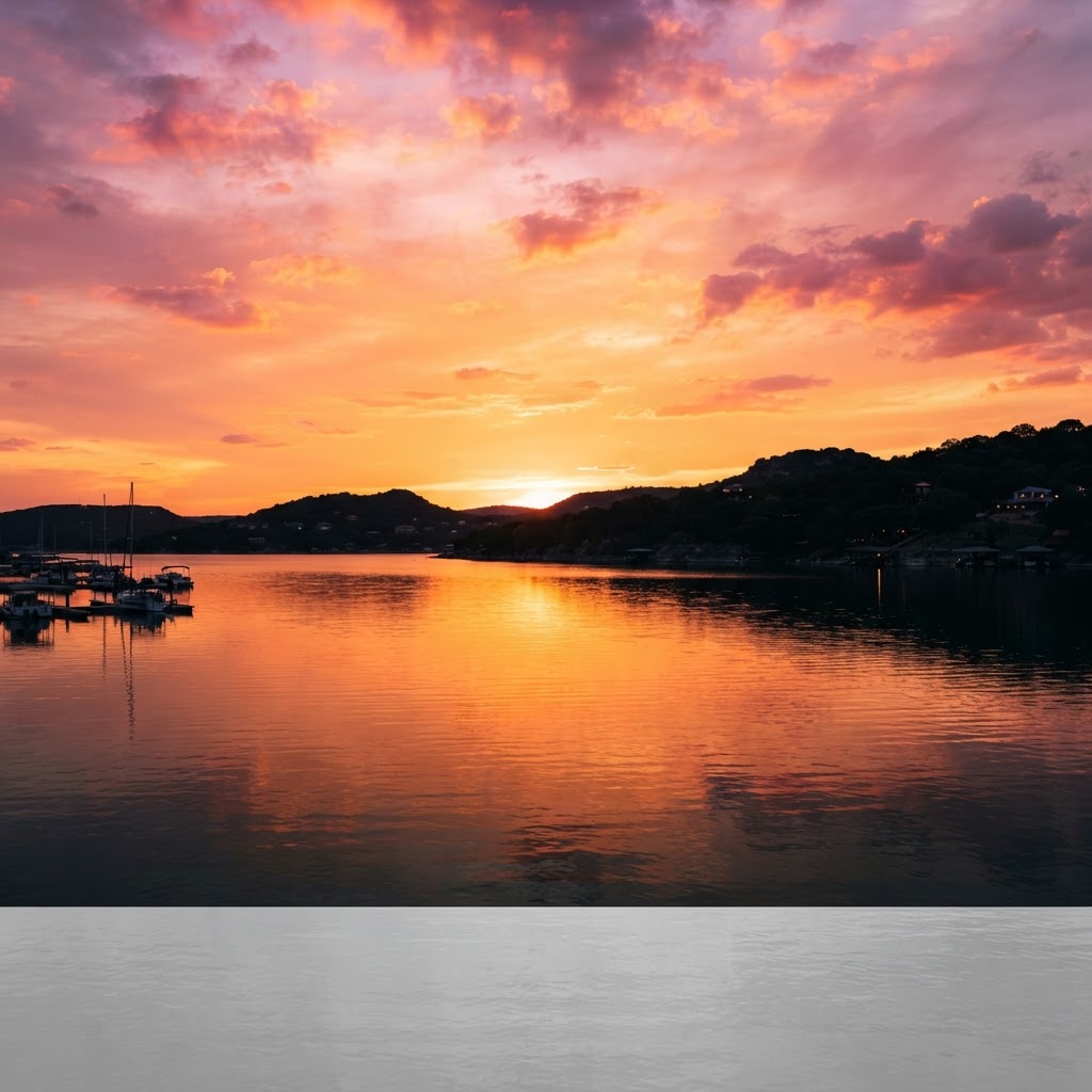 Golden hour over Lago Vista
