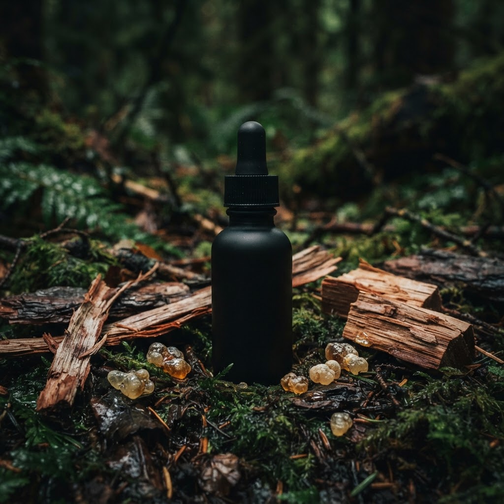Lost Creek premium handcrafted beard oil with Virginiana Cedarwood, Frankincense, Atlas Cedarwood, Texas Cedarwood — Three Cedarwoods · Frankincense by PacNorth Images