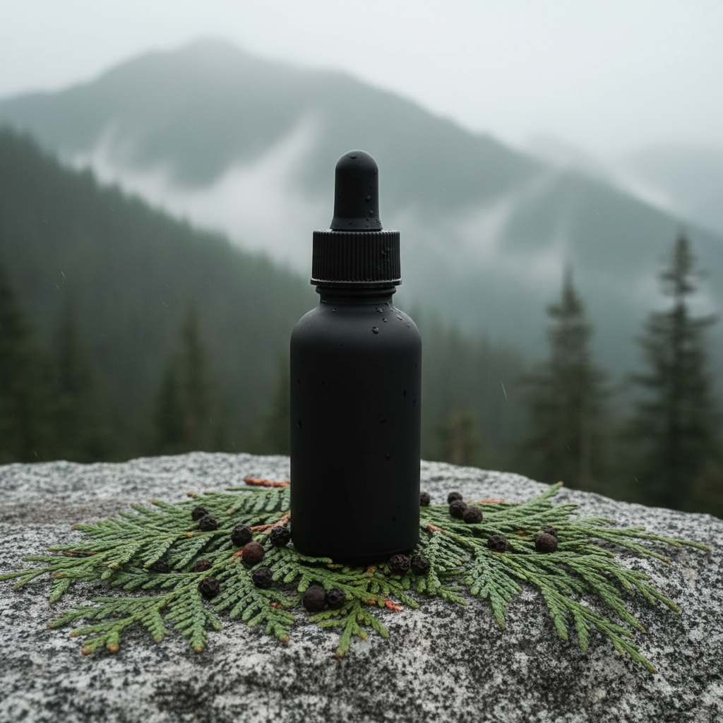 Siskiyou Scent premium handcrafted beard oil with Bay Rum, Texas Cedarwood, Black Pepper, Cedarwood — Bay Rum · Cedar · Black Pepper by PacNorth Images