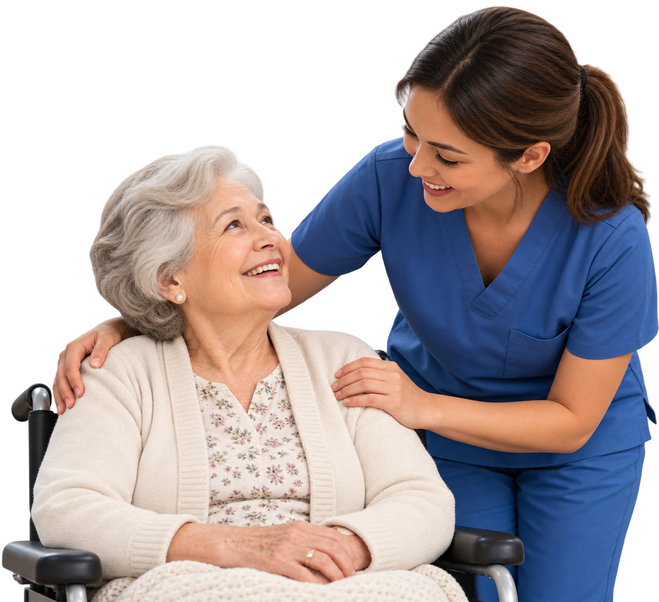 Caregiver and senior