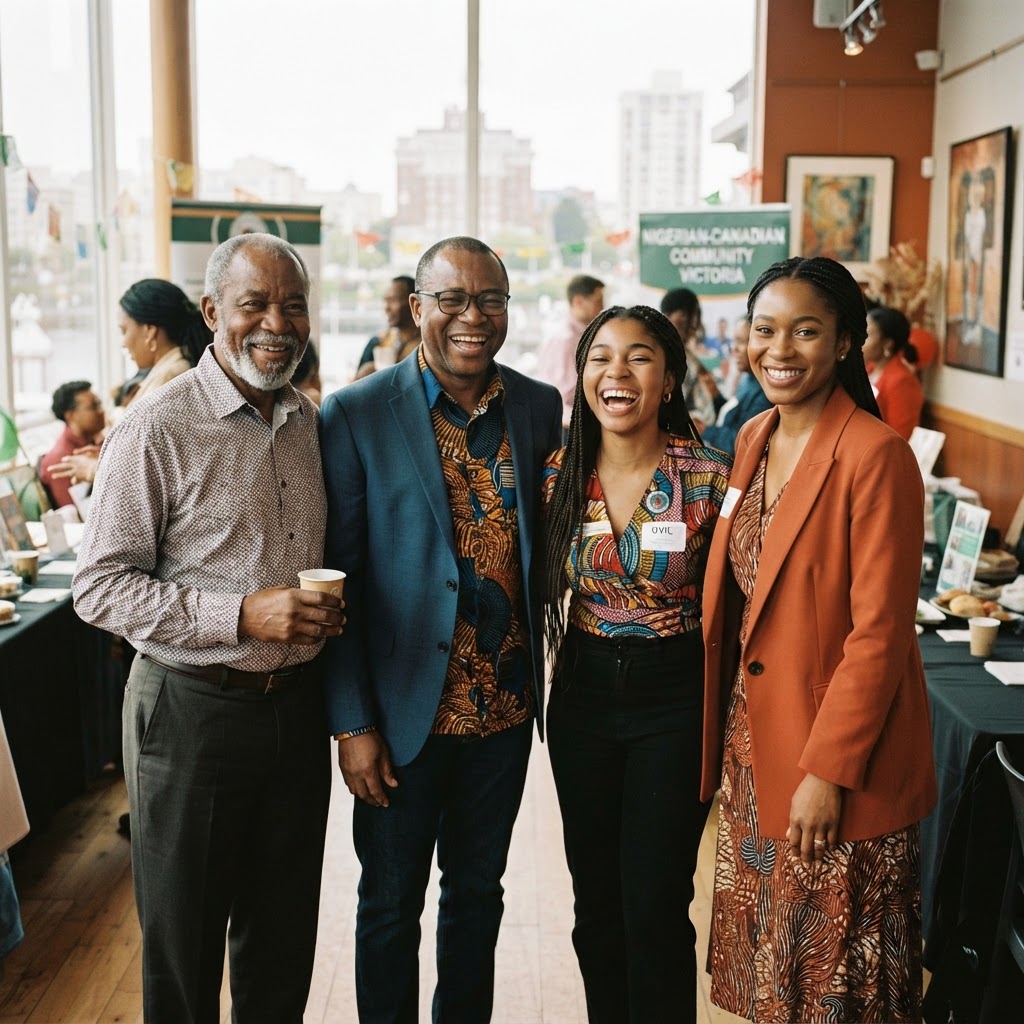 Nigerian-Canadian community members of all ages in Victoria, BC