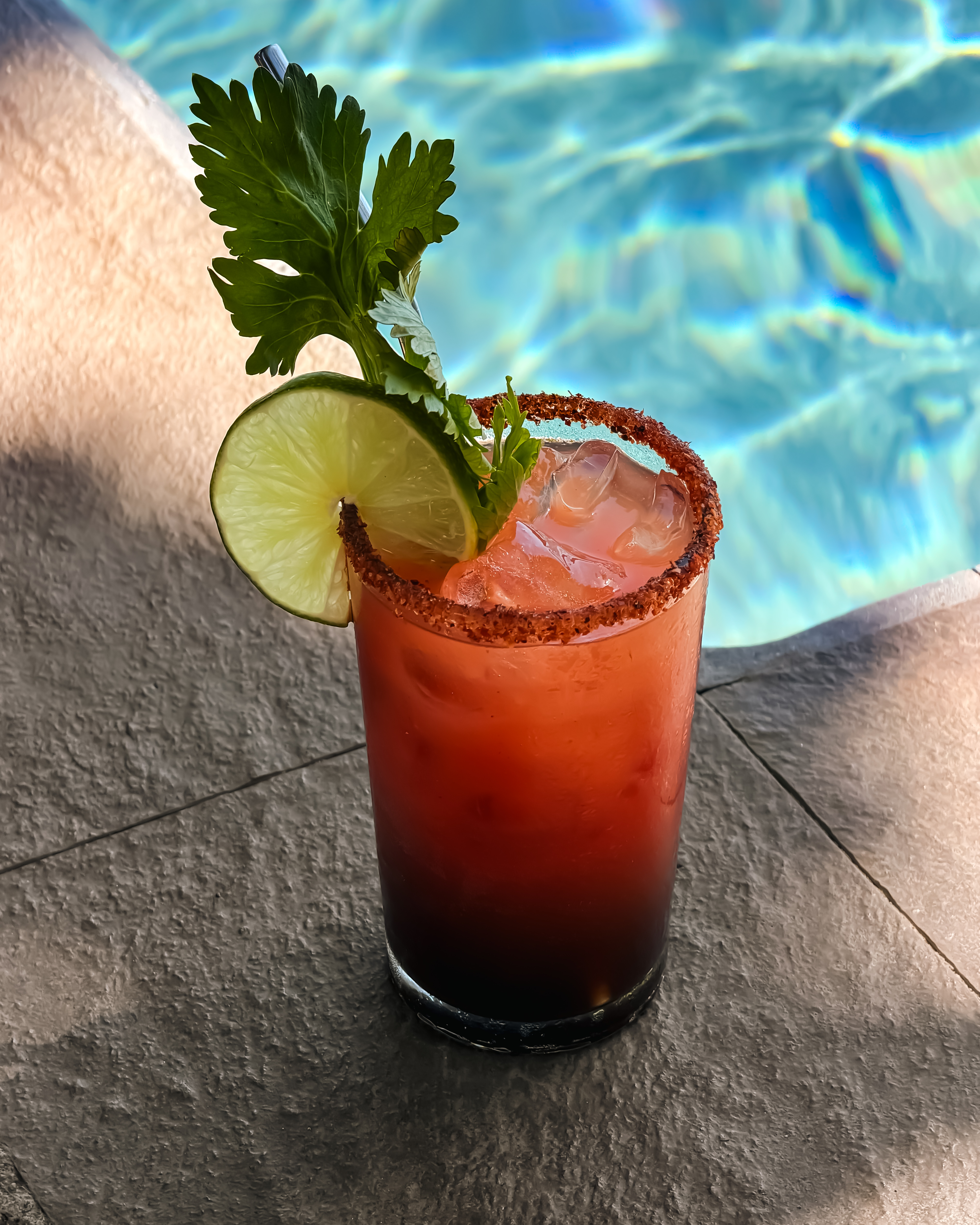 Bloody Mary by the pool