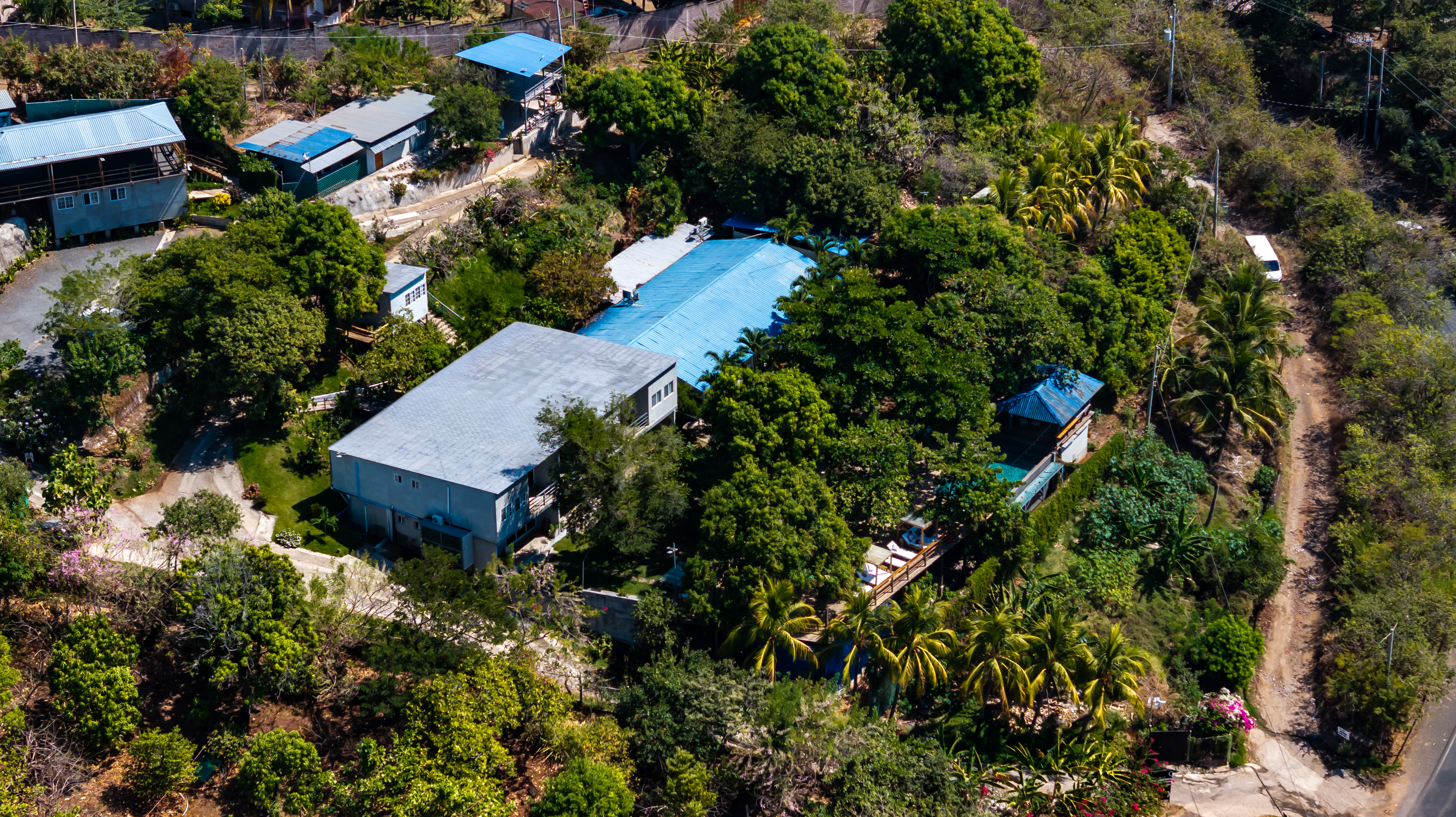 Aerial view of the property