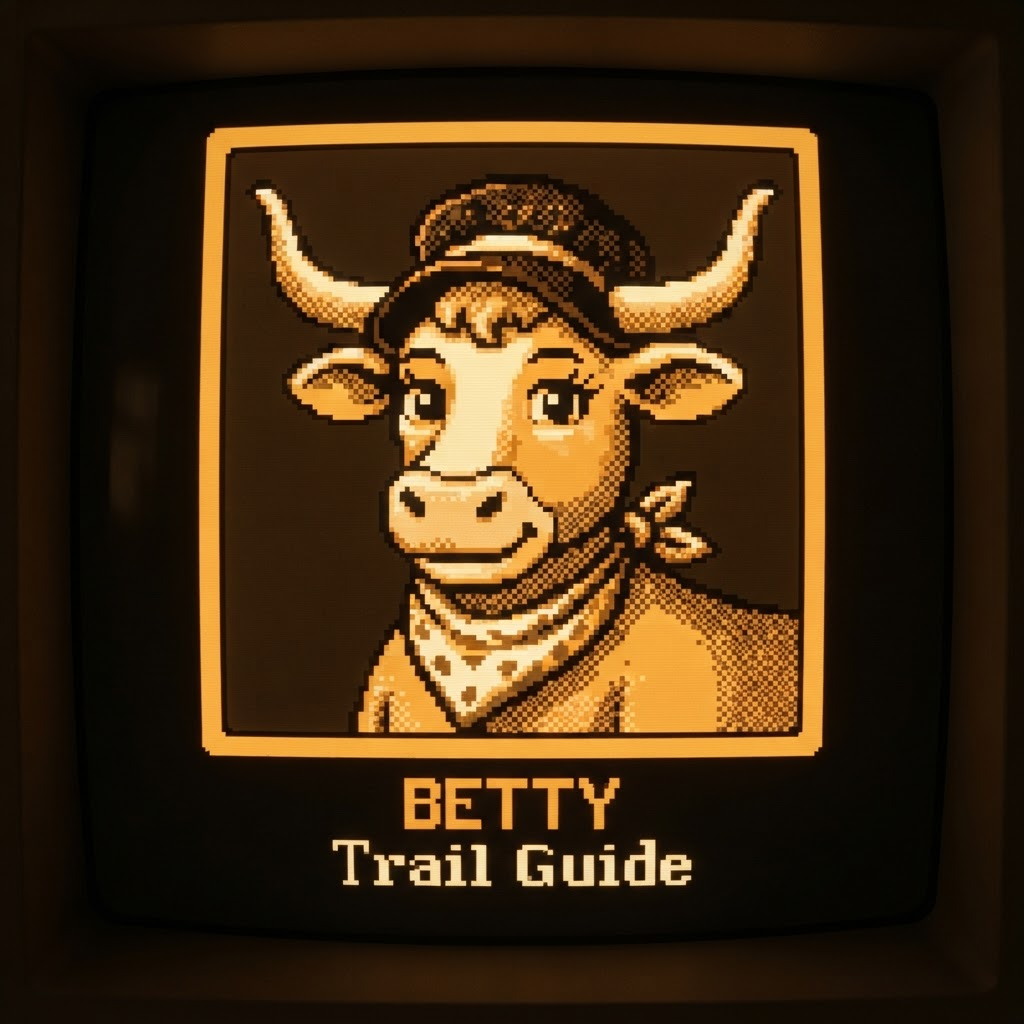 Betty, the pixel-art trail guide for BankruptcyTrail.ai