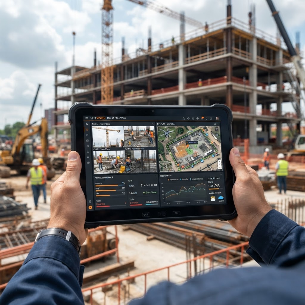Remote monitoring dashboard for construction sites