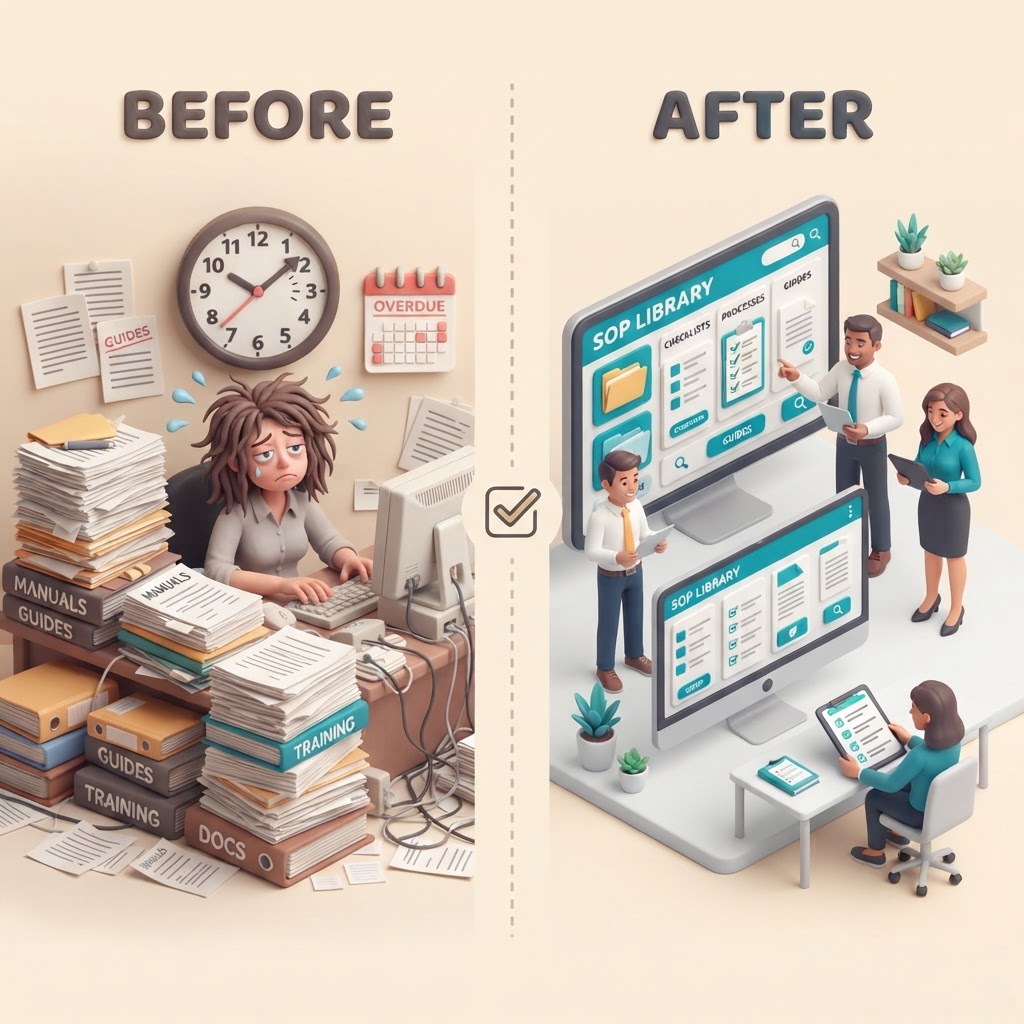 From Training Backlog to a Self-Serve Library