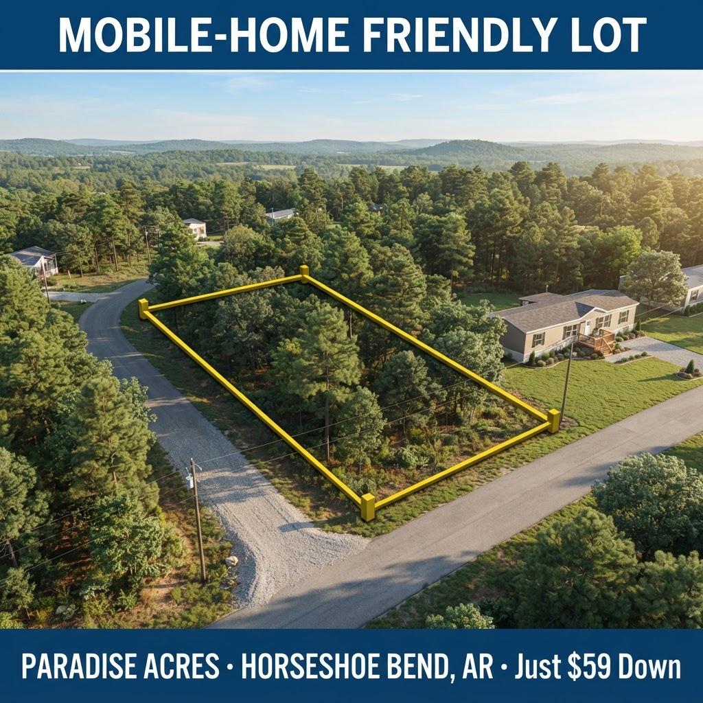 Mobile-Home Friendly Ozark Lot - Horseshoe Bend, Just $59 Down