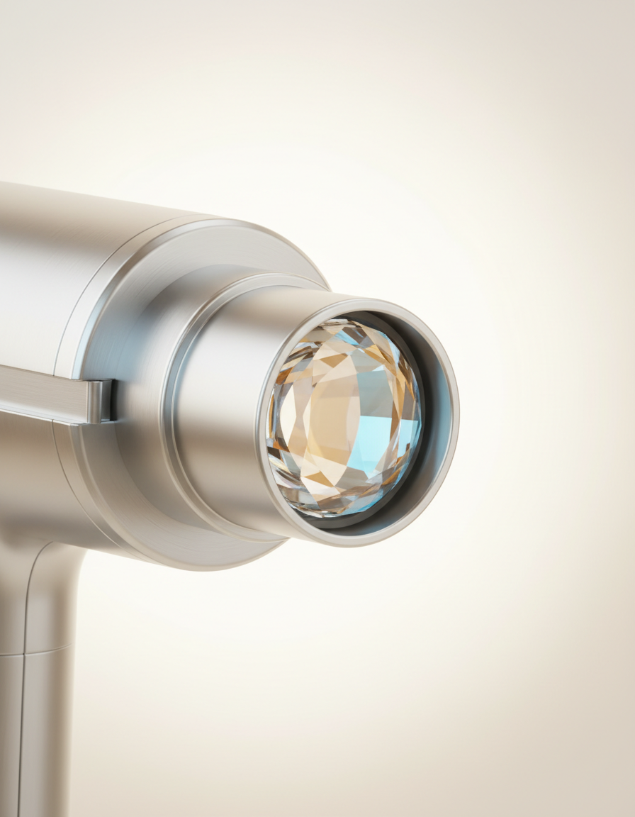 Macro view of a precision aesthetic laser optic
