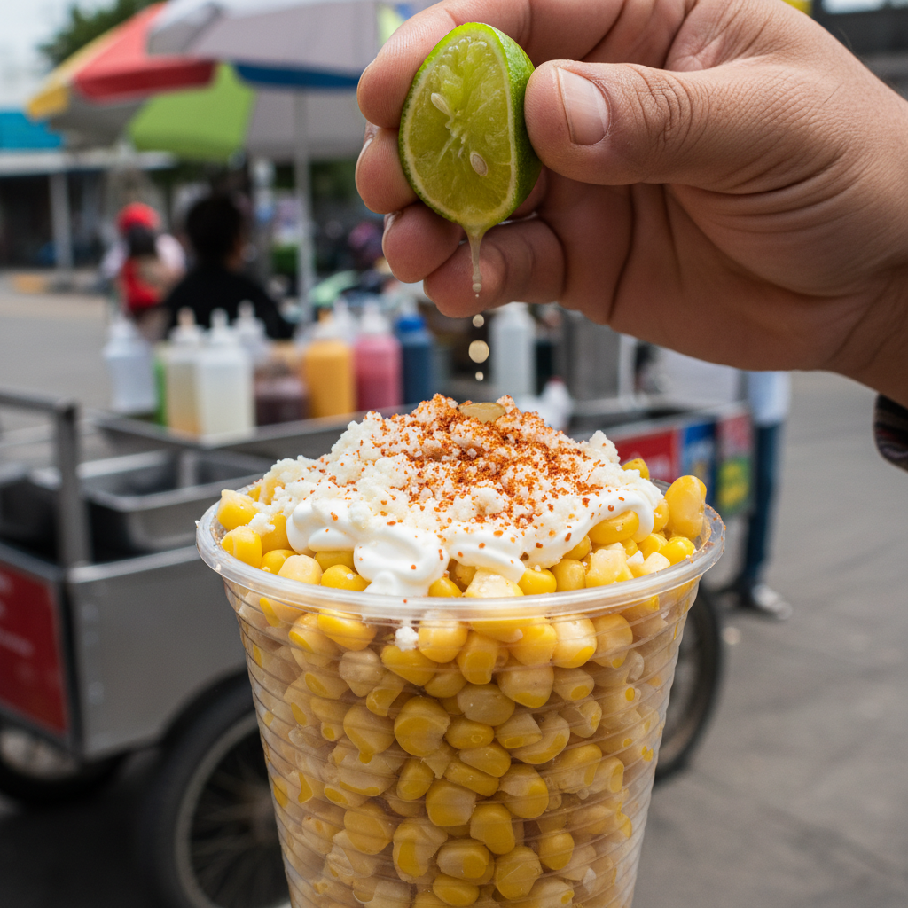 Authentic Mexican street elote option 2 by La Palmita catering