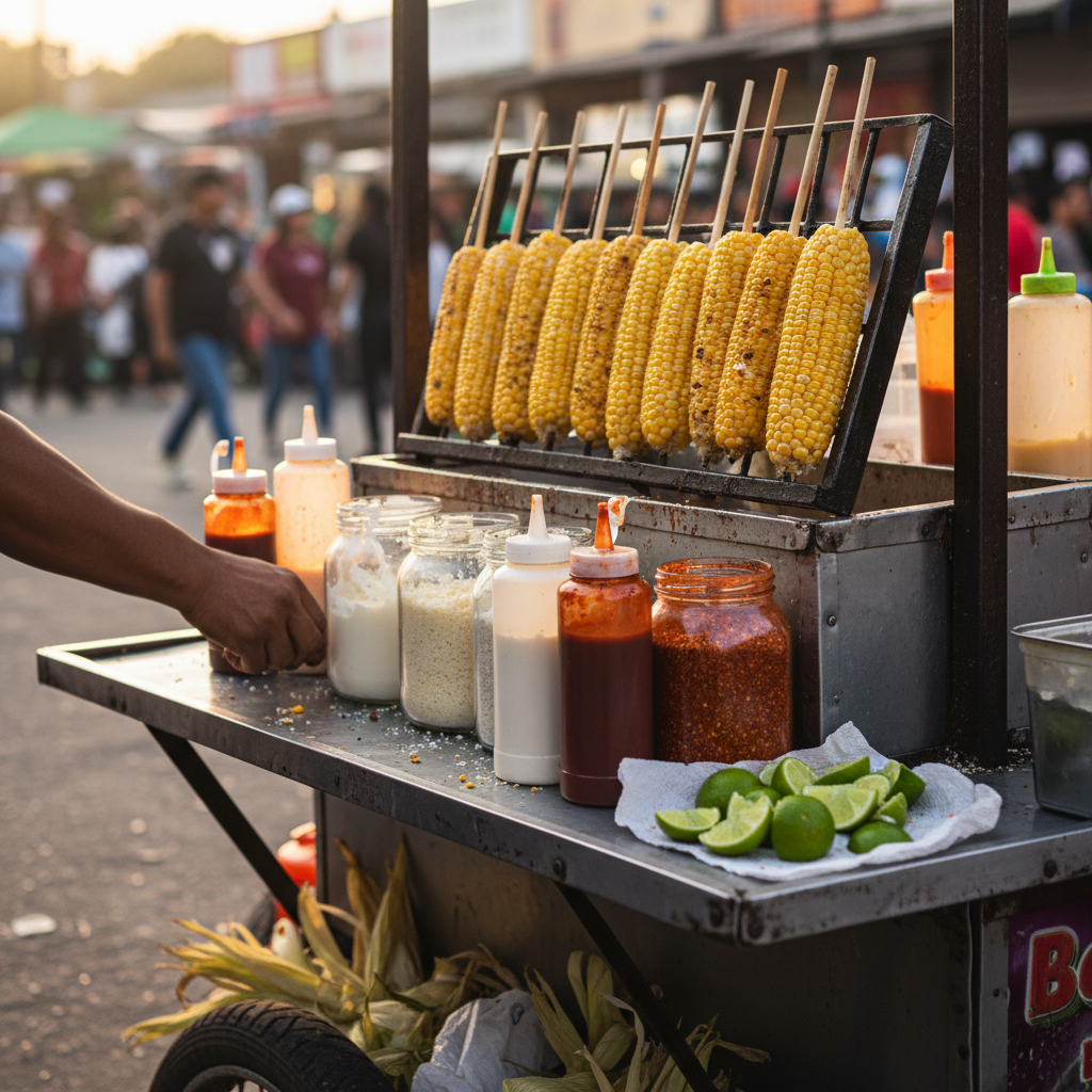 Authentic Mexican street elote option 4 by La Palmita catering