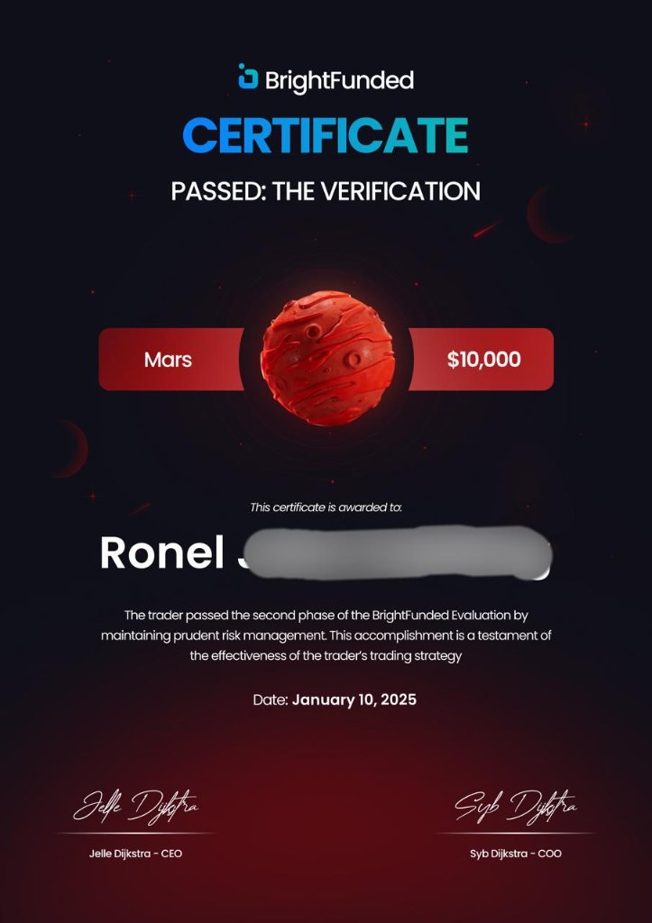Ronel J. certificate