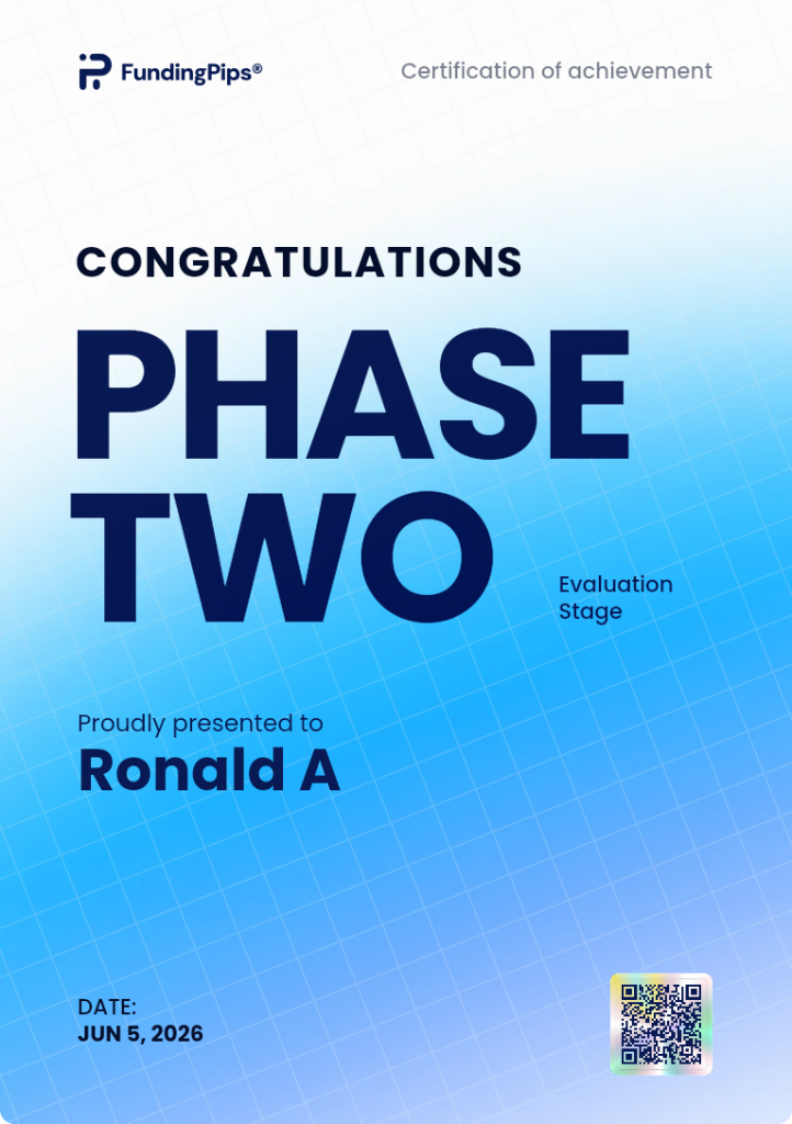 Ronald A. - FundingPips certificate