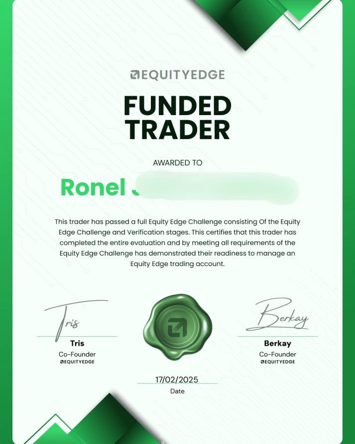 Ronel S. - EquityEdge certificate
