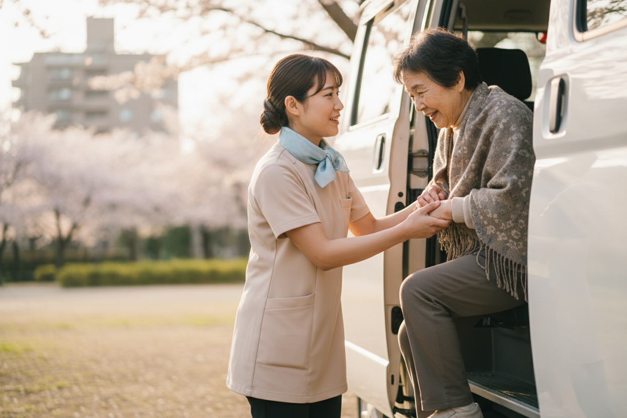 丁寧な介助の様子