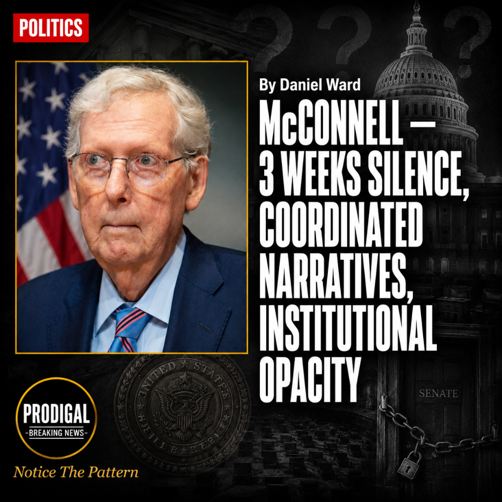 MITCH McCONNELL HOSPITALIZED 3 WEEKS — INSTITUTIONAL SILENCE, COORDINATED COUNTER-NARRATIVES, SENATE IN CHAOS