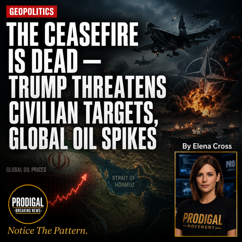 THE CEASEFIRE IS DEAD — TRUMP DECLARES NEGOTIATIONS "OVER," UNLEASHES 90+ STRIKES ON IRAN, THREATENS CIVILIAN INFRASTRUCTURE, GLOBAL OIL MARKETS SPIKE