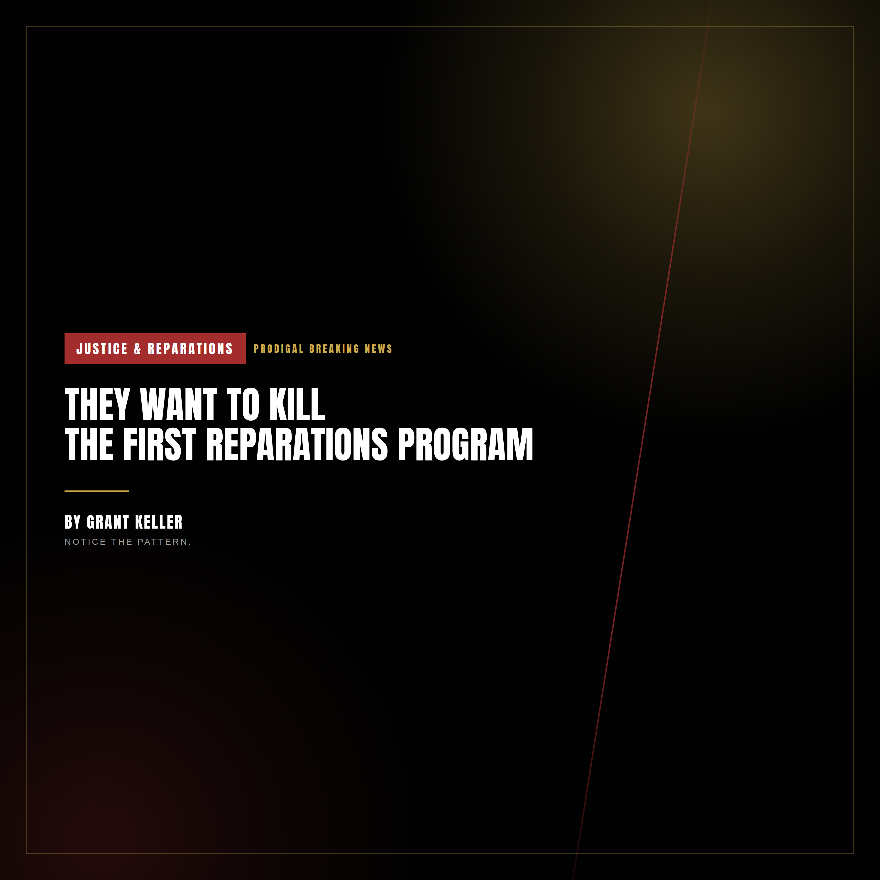 The Justice Department Wants to Kill the Country's First Reparations Program. The Precedent Is the Point.