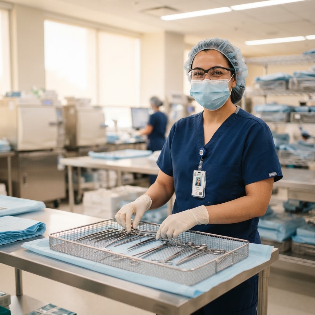 Sterile Processing professional at work