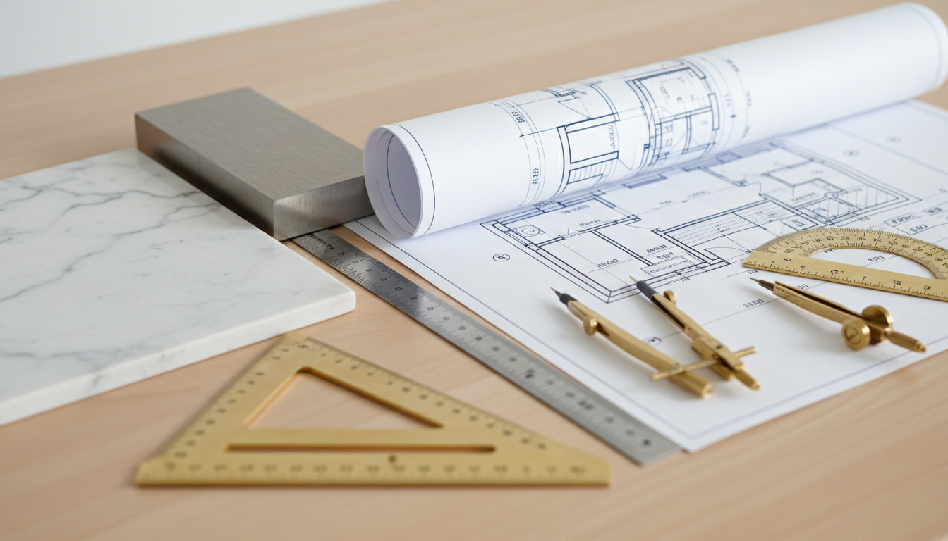 Building materials and blueprints