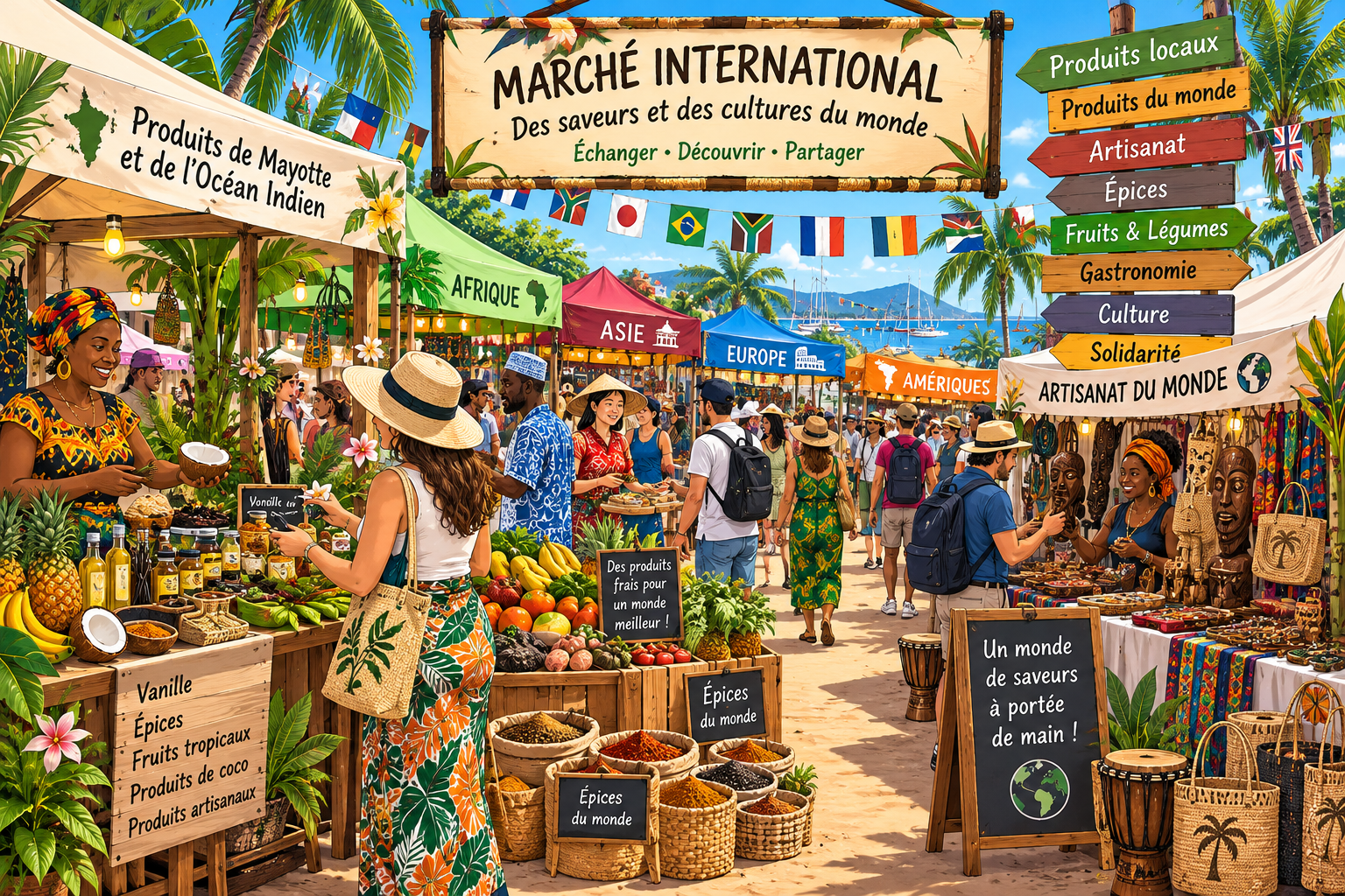 Marché international — des saveurs et des cultures du monde