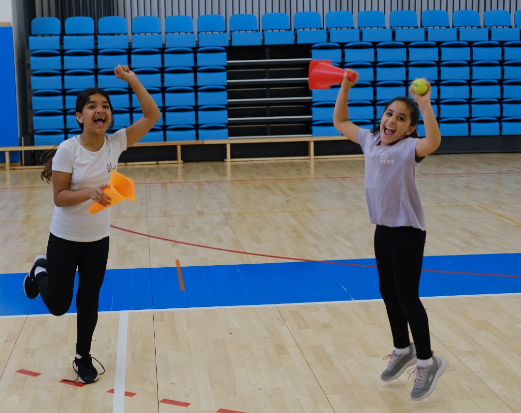 Children participating in NIKA movement activities