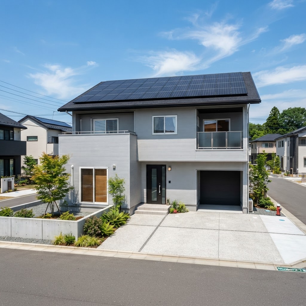 太陽光パネルのある住宅