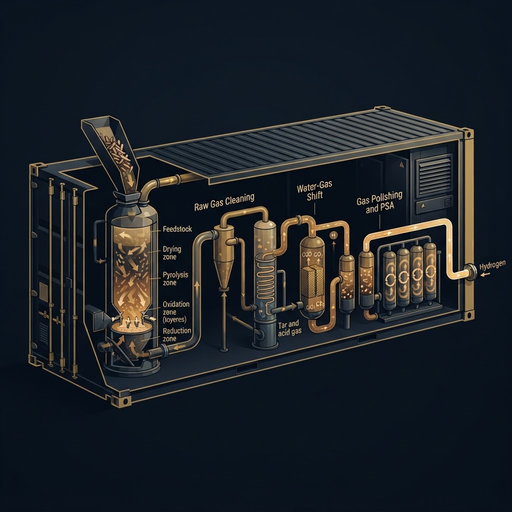 Municipal Solid Waste to Hydrogen: Yield, Purity, Cost