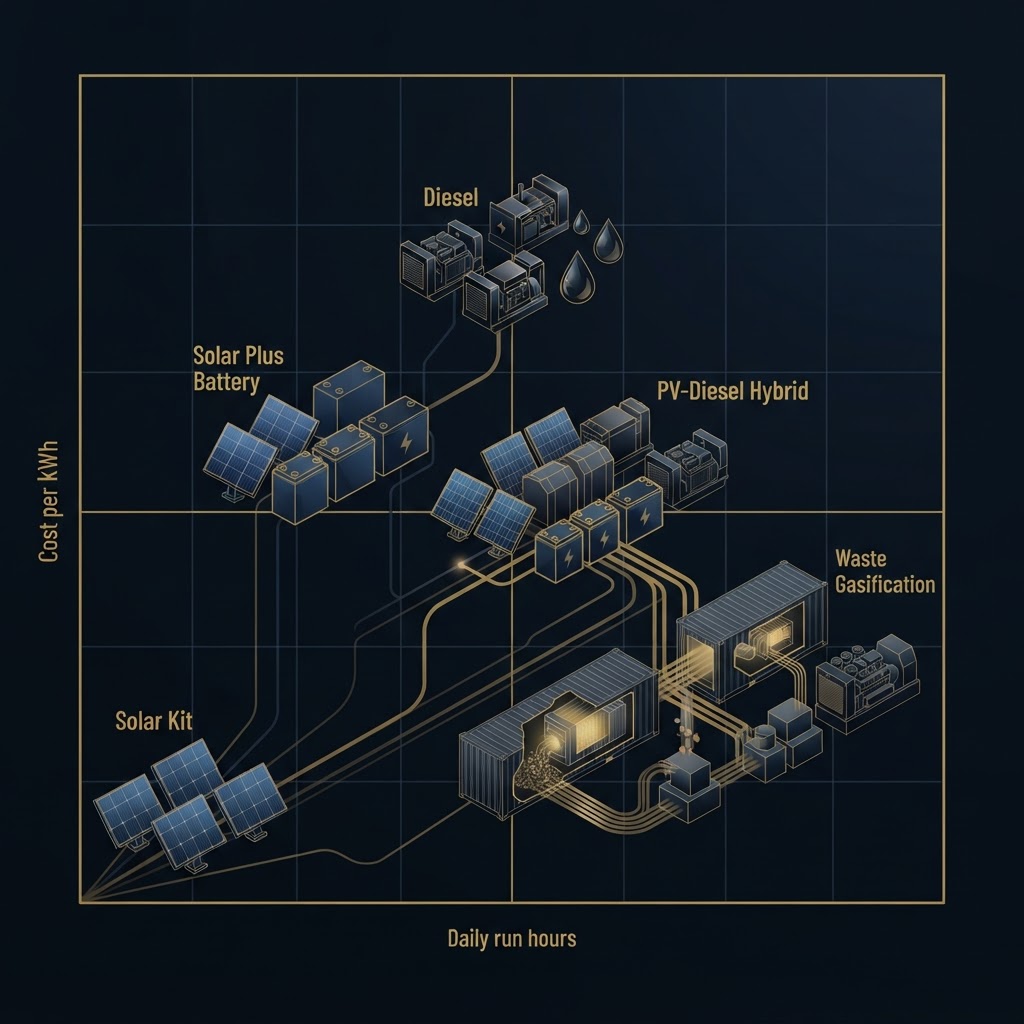 Off Grid Power Solutions: Solar, Diesel, Hybrid or Waste?