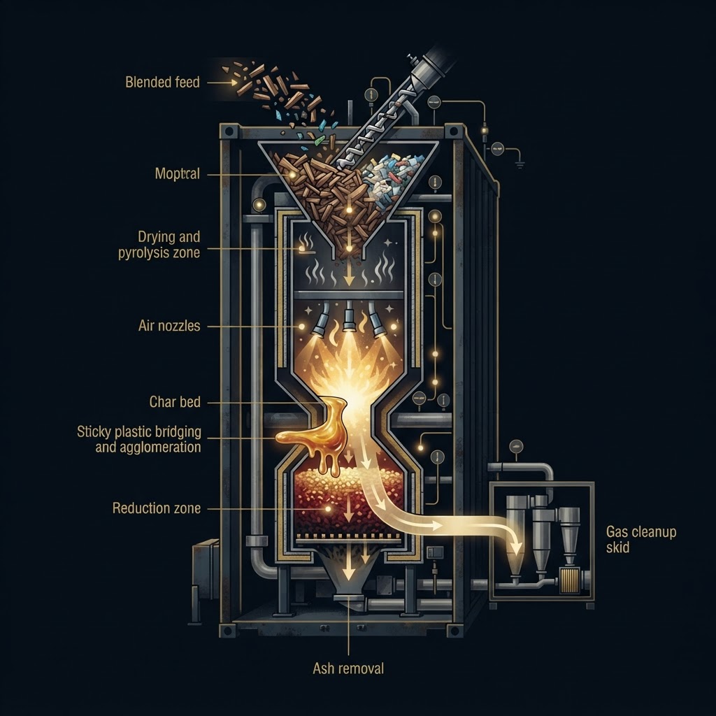 Plastic Waste Gasification: The Feedstock Limits
