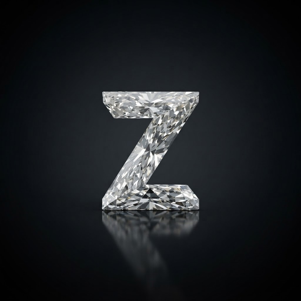 Diamond cut into the shape of Z