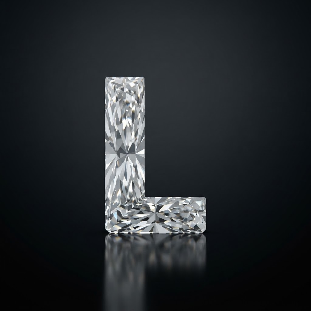 Diamond cut into the shape of L