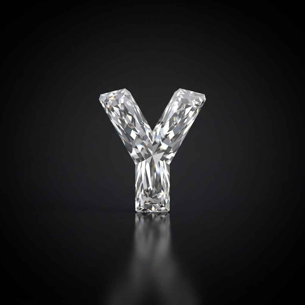 Diamond cut into the shape of Y