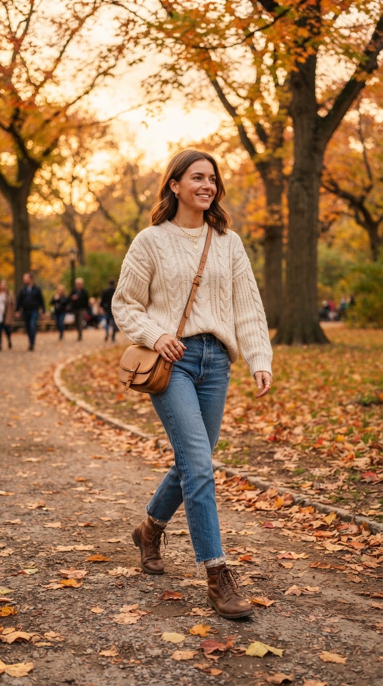 Cozy Oversized Sweater Combo — casual blue jeans outfit idea