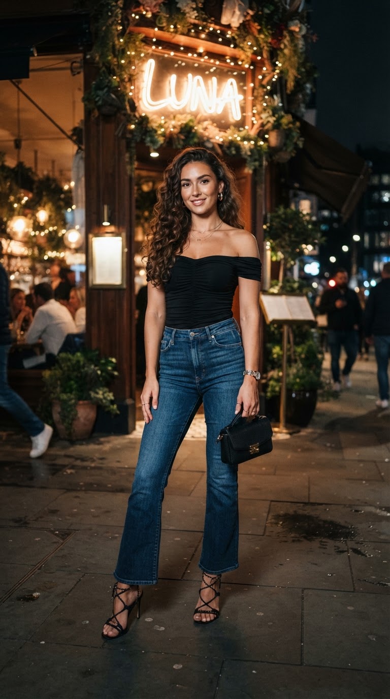 The Date Night Bodysuit & Flare Jeans