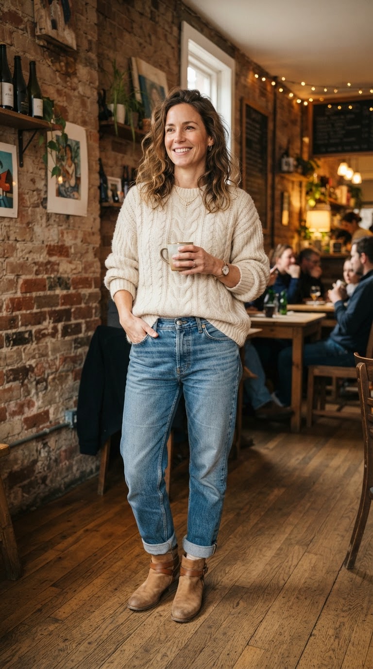 The Oversized Sweater & Boyfriend Jeans