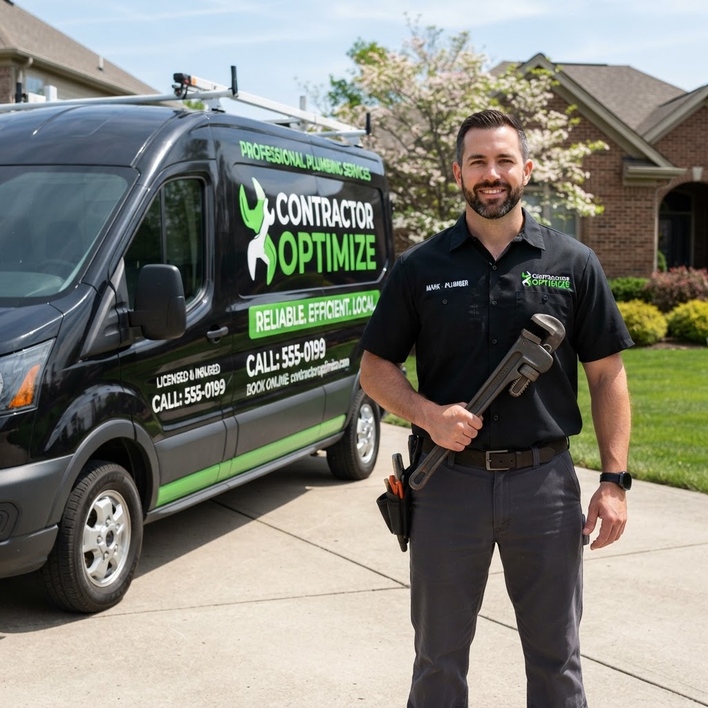 Plumbing contractor working in a residential home for a Camas Washington marketing article
