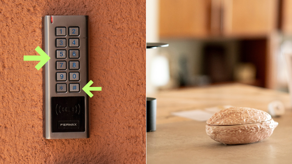 Entrance keypad and key