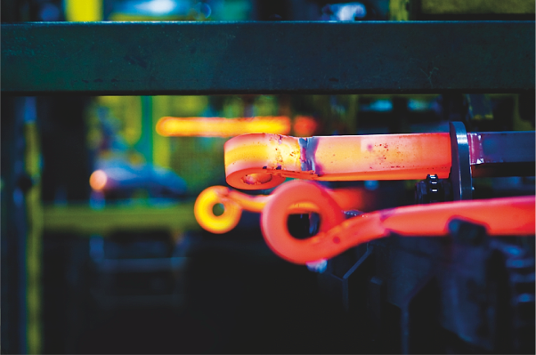 Spring forging
