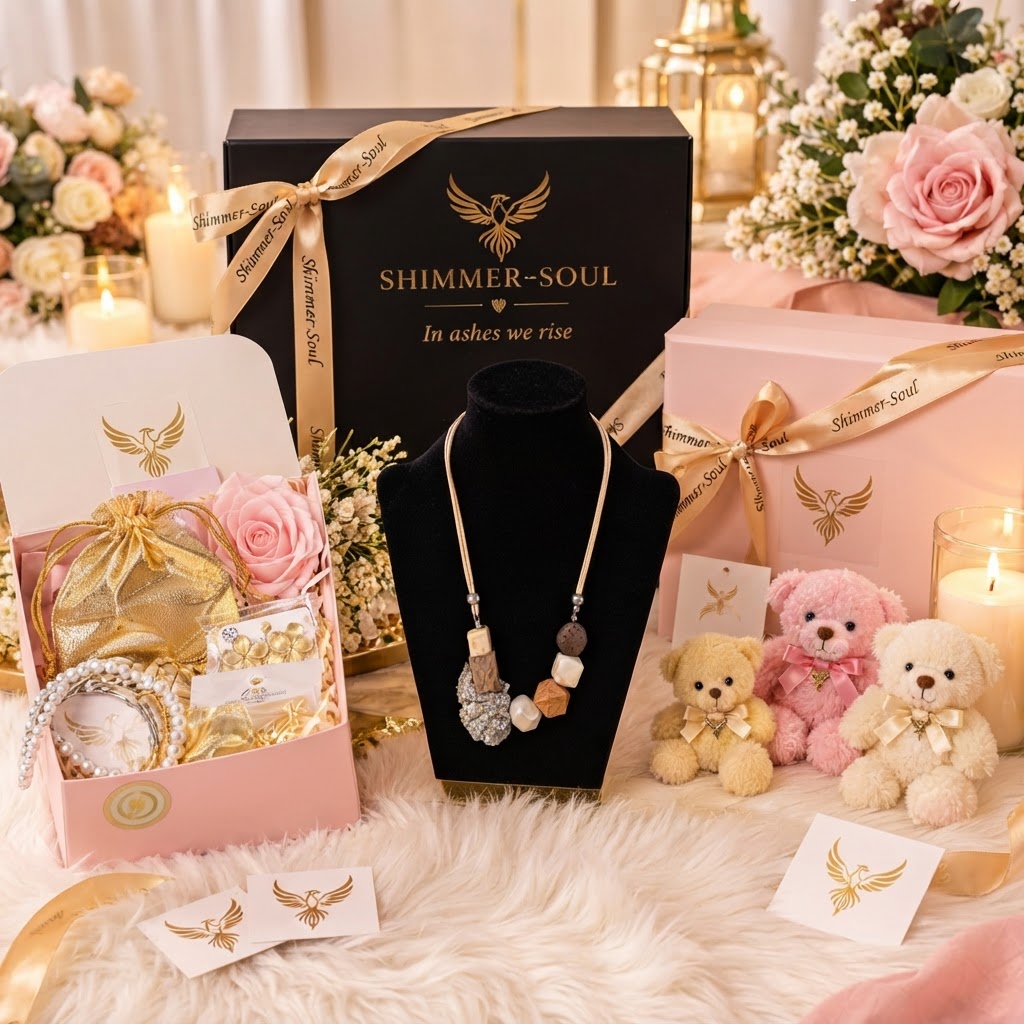 Luxury jewelry hamper being opened in golden morning light