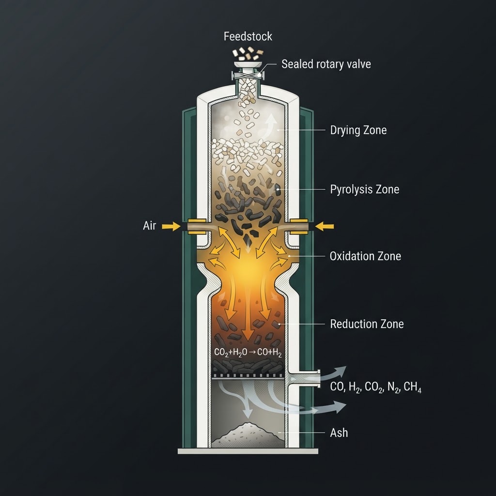 How Biomass Gasification Works: The 4-Stage Process