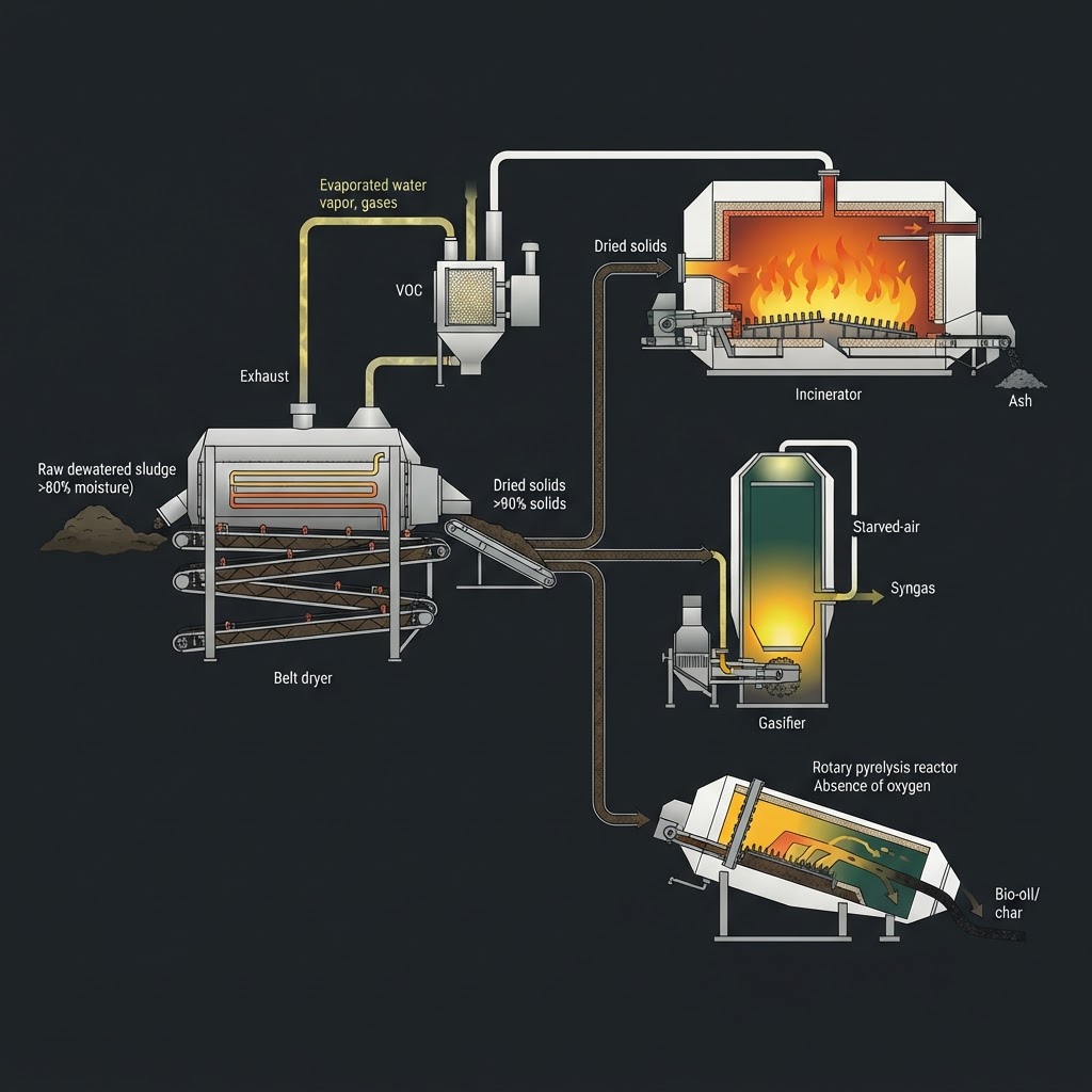 Thermal Treatment of Sewage Sludge: Routes and Real Costs