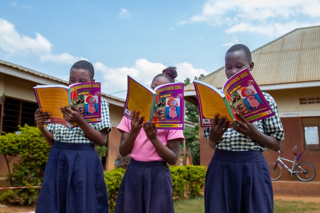 Pupils with Integrated Science books