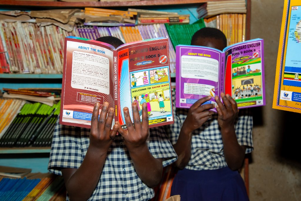 Showing off the books