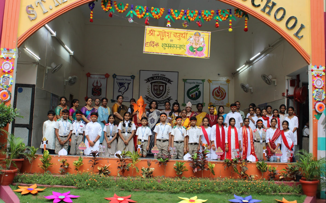 Ganesh Chaturthi — Students & Teachers on the Stage