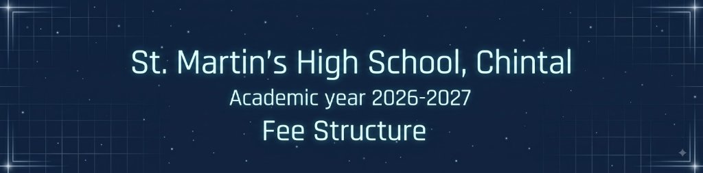St. Martin's High School, Chintal — Academic Year 2026-2027 Fee Structure